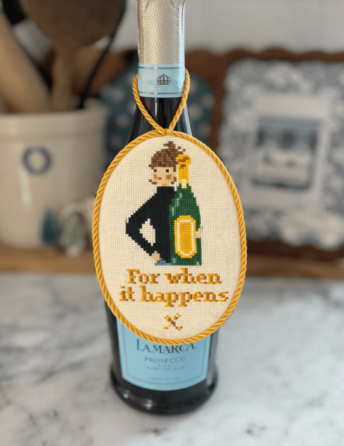 For When It Happens Champagne Bottle Hang | jennifervallezhandmade